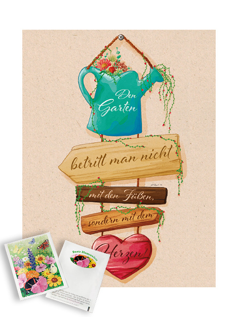 Saat-Gru?karte 'Den Garten betritt man nicht mit den F??en...'